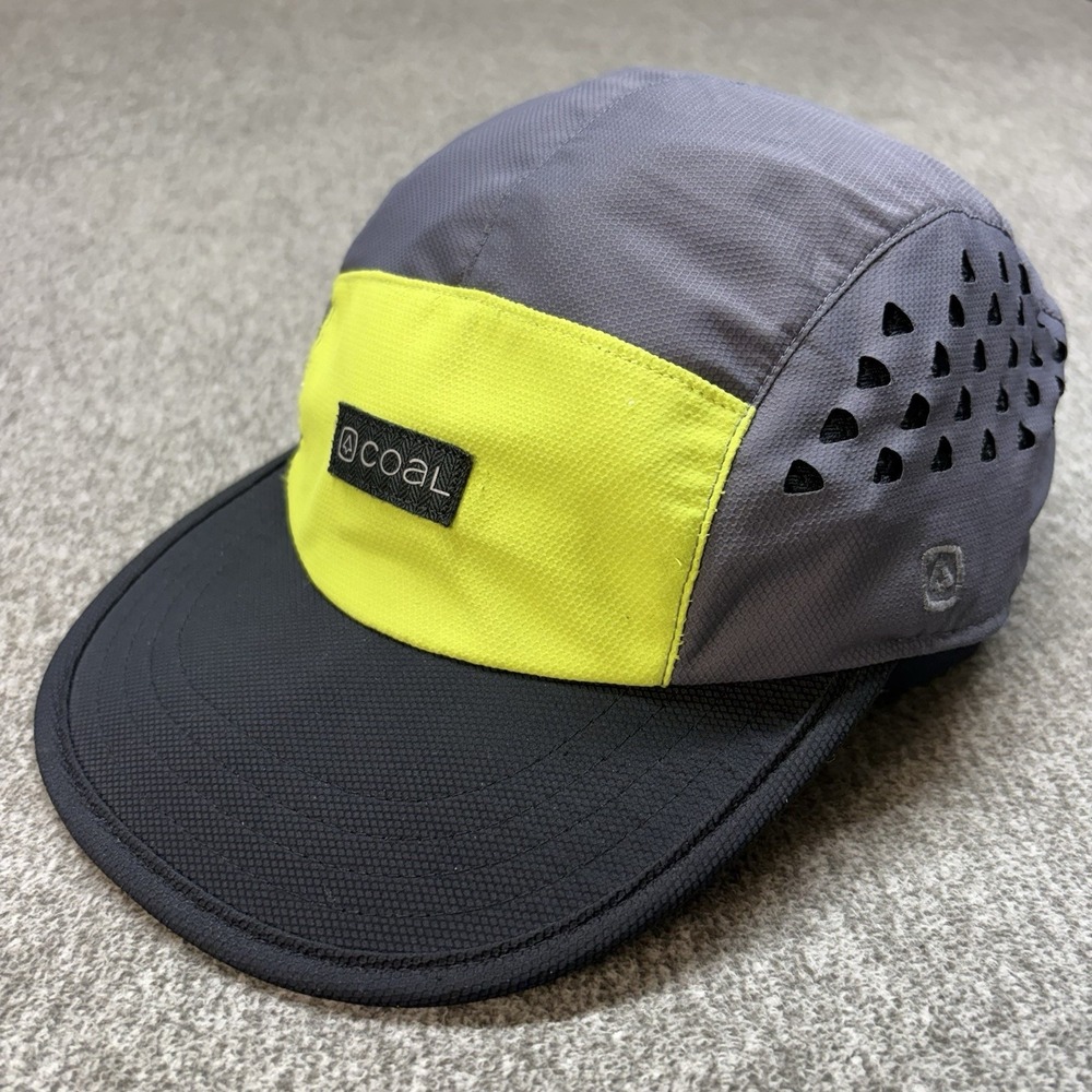 Coal Provo Tech 5-Panel Hat Neon Yellow/Gray OSFM UPF 50+ Floatable Reflective